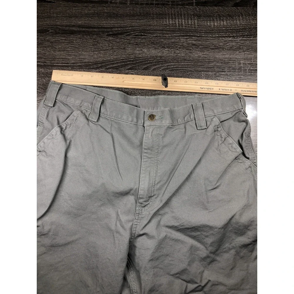 Carhartt Original Fit Shorts Mens 40x10 Gray Canvas Utility Workwear Rugged B147